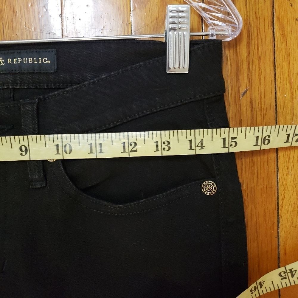 Rock & Republic Women's Jeans Boot cut Dark Wash Stretchy Bling Pockets Sz 6 - Picture 12 of 14